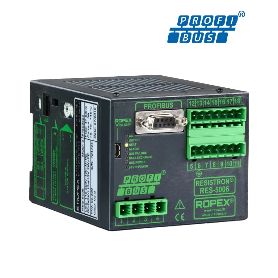 Ropex Resistron RES-5006 with PROFIBUS PLC interface. ROPEX RES-5006 Heatseal Controller